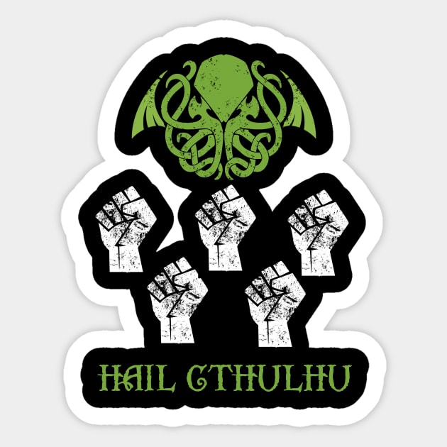 Hail Cthulhu Sticker by Zefkiel